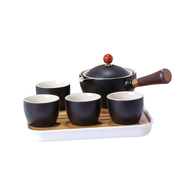 Agiferg Creative 360 Degree Rotating Tea Set Well Off Teapot Cradle Type Semi Automatic Kung Fu Tea Set Household