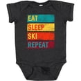 thumbnail image 3 of Inktastic Skiing Eat Sleep Ski Repeat Boys or Girls Baby Bodysuit, 3 of 5