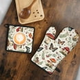 thumbnail image 5 of Mushroom and Butterfly Kitchen Oven Mitt and Pot Holder Sets 2 Pcs for Baking, Cooking and Grilling, Heat Resistant Up To 392 °F, 5 of 7