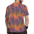 thumbnail image 2 of Wukai Lavender Flowers Print Men's Short-Sleeved Mesh T-Shirt,Quick-Dry Short Sleeve Workout T-Shirt-X-Large, 2 of 8