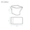 thumbnail image 5 of Carre Wall-Hung Toilet Bundle 0.8/1.6 GPF Dual Flush in Glossy White with Brass Flush Plate, 5 of 12