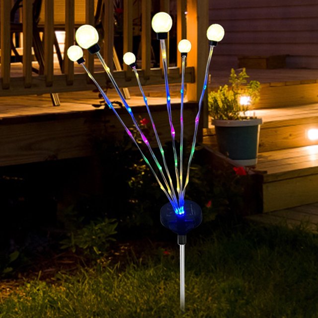 Luces De Jardín Luces de estaca de patio con energía solar LED 6 piezas LED luces de patio para decoración exterior