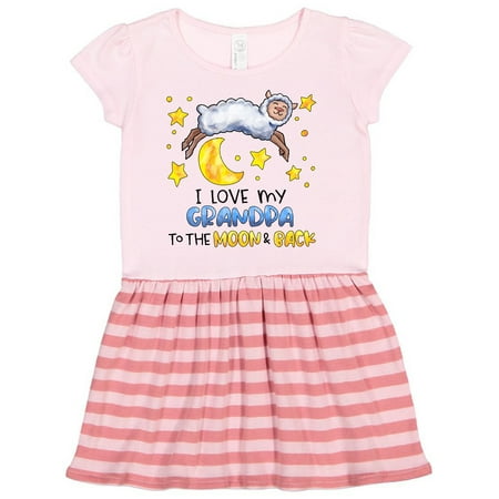 

Inktastic I Love my Grandpa to the Moon and Back Cute Sheep Gift Toddler Girl Dress