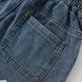 thumbnail image 2 of Kkkded Kids Toddler Denim Jean Shorts for Girls Summer Cotton Baby Denim Shorts Elastic Soft Comfort Pants Shortie Shorts for 1-8Years, 2 of 7