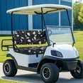 thumbnail image 2 of Yuyamidu Heart Golf Ball Golf Cart Seat Covers Black Club Car Seat Cushion 2pcs Stylish Golf Cart Backrest Bottom Seat Cover Golf Cart Accessories for Golf Gifts Men Women, 2 of 7
