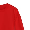 thumbnail image 6 of Splozh Girls Tops 3-14 Years Girls' Loose Sports Casual Crop Top Casual Fall Winter Cute Shirts,Red,6-7 Years, 6 of 6