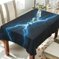 thumbnail image 4 of GZHJMY Thunder Lightning Square Tablecloth, Waterproof Stain Wrinkle Resistant Washable Polyester Table Cover for Picnic Dinner Holiday Kitchen Party Decor, 54 x 54 in Home Decor, 4 of 7