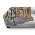 thumbnail image 3 of City Soft Flannel Fleece Blanket, Town of Alba Piedmont Northern Italy Narrow Stone Paved Street Among Colorful Houses, Cozy Plush for Indoor and Outdoor Use, 50" x 70", Multicolor, by Ambesonne, 3 of 6