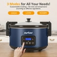 thumbnail image 3 of Sunvivi 8.5 Quart Programmable Slow Cooker with Locking Lid, Digital Timer, Dishwasher Safe, Blue, 3 of 9