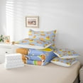 thumbnail image 5 of YST 7Pcs Cartoon Capybara Comforter Sets Full Size, Colorful Capybara Sticker Comforter Set Bed in a Bag(1 Comforter, 1 Flat Sheet 1 Fitted Sheet 2 Pillowcases and 2 Throw Pillow Covers), 5 of 5