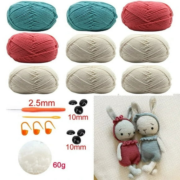 24cm Rabbit friend Crochet Kit DIY Amigurumi Crocheting kits Animal Gift Knitting kits Toy handmake With Yarn Accessories