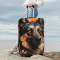 thumbnail image 4 of Uemuo Colorful Flower German Shepherd Printed Washable Luggage Cover - Fashion Suitcase Protector Fits 18-32 Inch Luggage -Large, 4 of 9