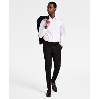 Calvin Klein Men's Modern Fit Dress Pant 34W x 34L Dark Blue - Walmart.com