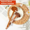 thumbnail image 4 of HAHDAXIA 6 Pieces Handcrafted Wooden Ramen Spoon and Colander with Long Handle Home Tableware Kitchen Utensils, 8.5in, 4 of 7