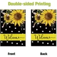 thumbnail image 2 of Sunflower Flag Spring Summer Welcome Garden Flag for Outside Yard 12.5 x 18 Inch Double Sided Burlap Sunflower Hello Summer Black Flag Summer Yard Decor Outdoor Decorations, 2 of 5