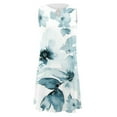 thumbnail image 5 of ICHUANYI Clearance Women's Fashion Sleeveless Round Neck Casual Printed Dress(Light Blue, XXL) ICHUANYI WER2023081109331, 5 of 5