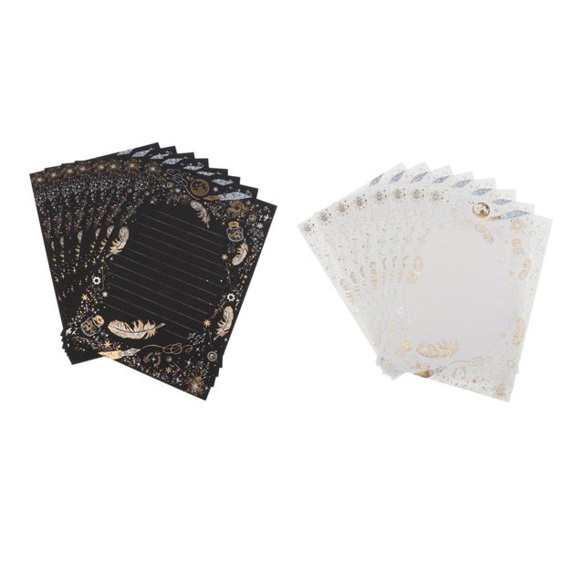 Paquete de 16 Artículos de Papelería de Escritura para Festivales de Dorado, Papel , , Suministros de Oficina BLESIY Papel de carta de escritura clásica