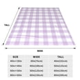 thumbnail image 3 of Fotbe Purple Checkboard Manta de Franela Acolchonada con Estampado, Súper Suave y Esponjosa, Extra Grande para Sofá, Cama, Uso Todo el Año-40"x30", 3 of 7