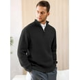 thumbnail image 6 of Fexilor Men's Cable Knit Quarter Zip Pullover Sweater Lightweight Long Sleeve Business Casual Sweaters, 6 of 6