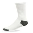 thumbnail image 2 of 12 Pairs Mens Sports Crew Socks Cotton Calf Cushioned Athletics White Size 10-13, 2 of 6