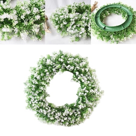 GOOHOCHY  Baby's Breath Garland Bridal Wreaths for Front Door Decoration