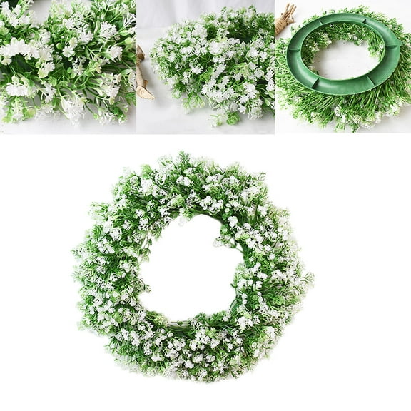 GOOHOCHY  Baby's Breath Garland Bridal Wreaths for Front Door Decoration