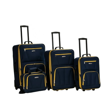 Rockland Luggage Journey 4 Piece Softside Expandable Luggage Set