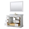 thumbnail image 3 of Wyndham Collection Oval Sink Wood Single Bathroom Vanity in White/Gold, 3 of 5