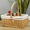 thumbnail image 2 of ifundom 1Pc Lightweight Willow Basket with Handle for Home Fruit Storage and Picnic Use, 2 of 8