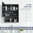 thumbnail image 4 of kleankin Armoire de Salle de Bain Murale avec Miroir et Étagères de Rangement, 4 of 9