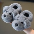 thumbnail image 3 of Cdudpw Big Kids Slippers for Boys Girls Winter Warm Cute Dog House Shoes Fuzzy Fun Cartoon Indoor Bedroom Footwear(W237-Grey), 3 of 3