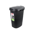 thumbnail image 1 of Rubbermaid 6303143 13 gal Touch Top Wastebasket, Black - Case of 4, 1 of 1