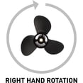 thumbnail image 5 of Quicksilver Black Diamond 3-Blade Aluminum Propeller, 9.3" Diameter x 9" Pitch, Right Hand Rotation, 5 of 5