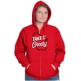 thumbnail image 4 of Wisconsin WI Cheese Lover Funny Cool Zip Up Hoodie Men's Women's Brisco Brands L, 4 of 6