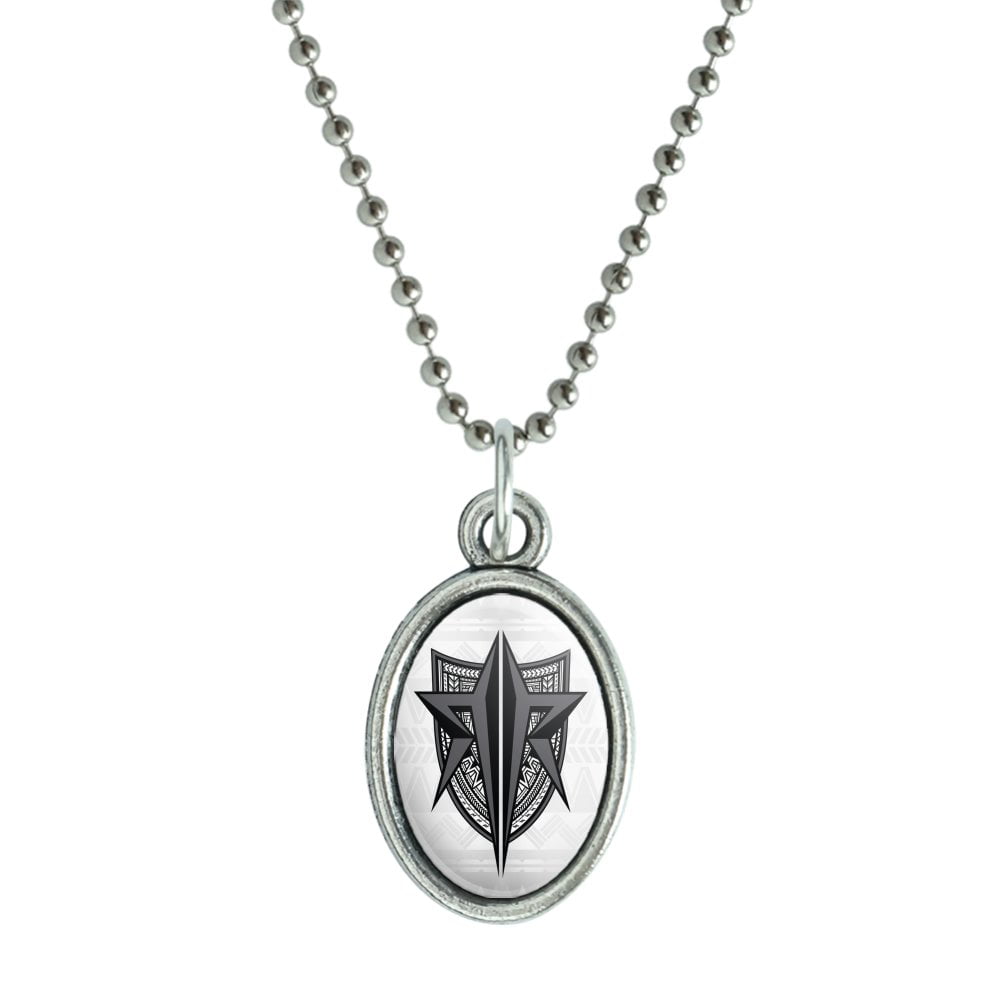 Graphics and More - WWE Roman Reigns Symbol Antiqued Oval Charm Pendant ...