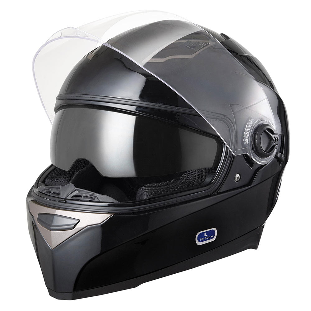Yescom DOT Full Face Motorcycle Helmet Dual Visors Sun Shield