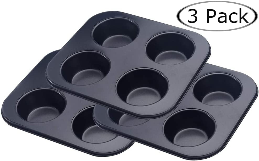 Non Stick Carbon Steel Oven Baking Round Cake Muffin Roasting Bakeware Trays New 