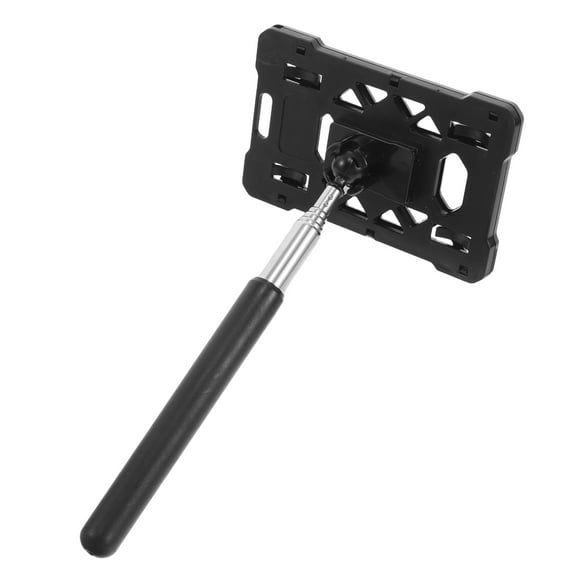 1Pcs Telescopic Rod Cards Holder for Car Guide Pole with Stainless Steel and ABS in Black 61.5x10.1x6.5in