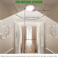 thumbnail image 4 of Motion Sensor LED Ceiling Light, 6inch 120V LED Flush Mount Round Lighting Fixture, 10W 700lm LED Closet Light for Indoor/Outdoor, Porches, Closet Rooms, Stairs, Hallways, 3000K Warm White, 4 of 9