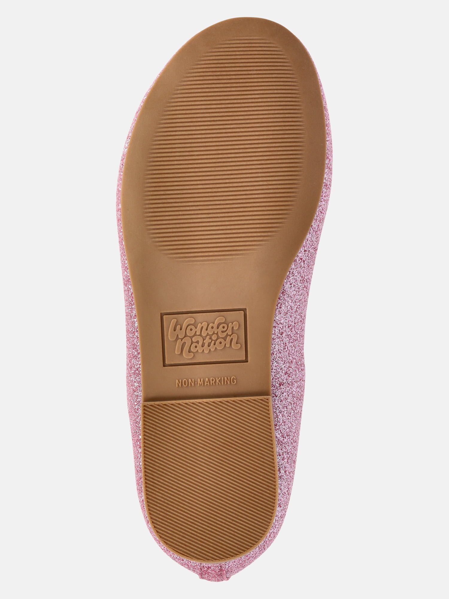Wonder Nation Little and Big Girls Bow Ballet Dress Shoes