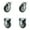 2 Swivel - 2 Rigid, variant on 4 Inch Thermoplastic Rubber Wheel Swivel Top Plate Caster with Brake SCC