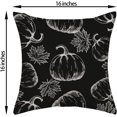 thumbnail image 2 of Fall Pillow Covers 16x16 Black Cream Pumpkin Decor Throw Pillows Case for Couch Maple Leaves Autumn Harvest Thanksgiving Farmhouse Outdoor Decorative Cushion Cases for Sofa Bed Set of 2, 2 of 6