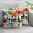 thumbnail image 3 of JEUXUS  Piano Keyboard with Trees Musical Notes Pillow Covers Throw Cushion Covers Square Pillowcase Decorative Throw Cover Pillows for Decor Sofa Bedroom Car, 3 of 5