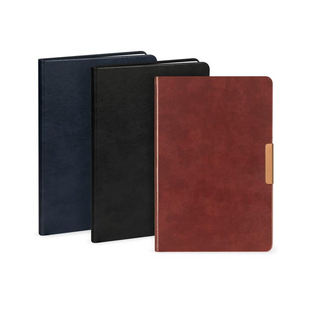 Paquete 20 piezas Libreta de con 80 hojas, cubierta rígida y clip metálico azul 14.8 x 21.6