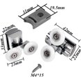 thumbnail image 4 of Shower Door Rollers, 23mm Shower Door Wheels Up Or Down, Shower Sliding Door Roller For Enclosure Bathroom Glass Door, 4 of 5