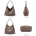 thumbnail image 3 of Bolsos Hobo Realer de piel sintética de gran capacidad para mujer, 3 of 6