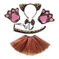 thumbnail image 4 of SJLDQY Carnival Womens Leopard Dress Up Sexy Lace Mesh Skirt With Headwear Funny Nightclub Party Stage Performance Clothes Set, 4 of 4