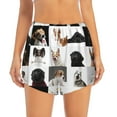 thumbnail image 2 of Yiaed dogs pets collage Print Women's Running Shorts with Liner 3 Zipper Pockets Elastic Workout Athletic Gym Yoga Shorts-X-Large, 2 of 7
