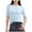 Light Blue, variant on HVOBTTY Women's Summer Casual Soft Solid Color 3/4 Sleeve Round Neck Slim Breathable Versatile Layering Homewear Tee Shirt Light Blue, L