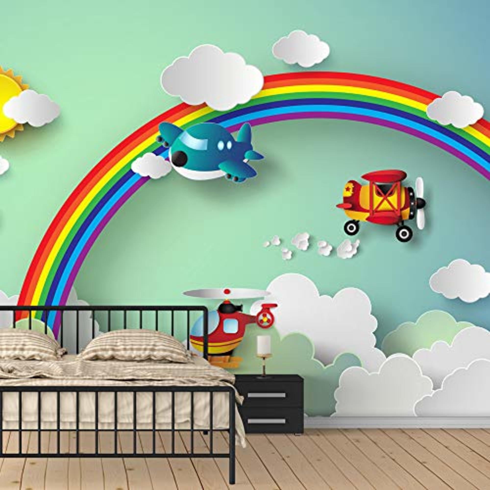 IDEA4WALL 6pcs My Dreamwork Peel and Stick Wallpaper Removable Wall Murals Large Wall Stickers for Home Decoration, 100"x24"